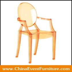 wholesale stackable yellow ghost chairs with arms for events