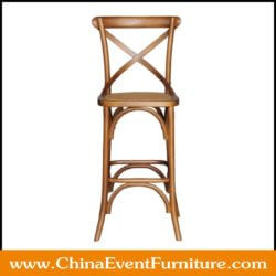 wholesale wood cross back counter height chairs for hotel bars