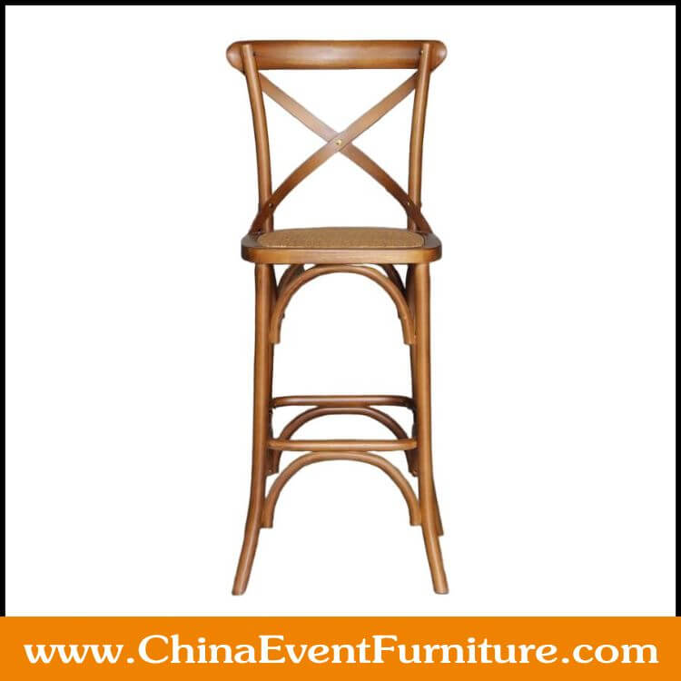 Cross Back Bar Chairs for sale wholesale wood cross back counter height chairs for hotel bars