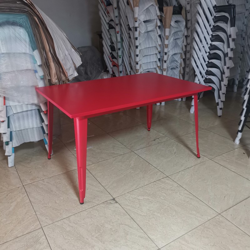 commercial quality long Replica Tolix Dining Tables with wood top wholesale
