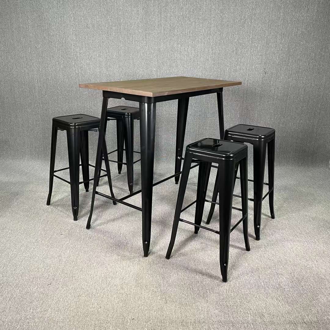 wholesale long Timber Top Bar Tables for sale