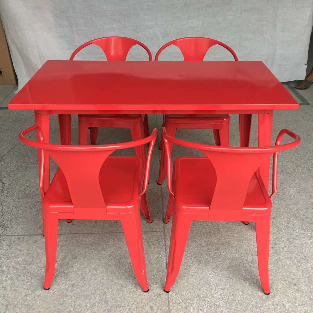 wholesale metal Tolix Table And Chairs for dining room
