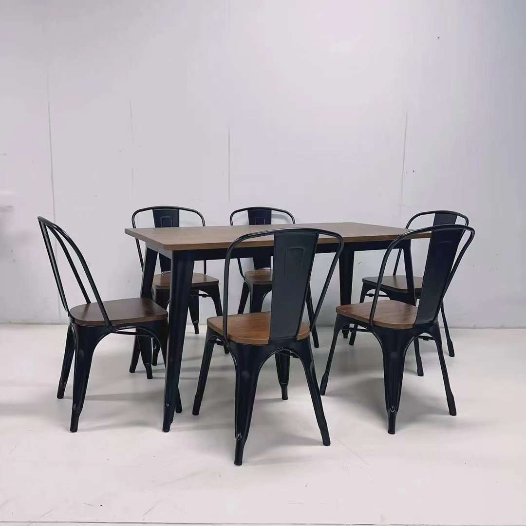 wholesale black long Tolix Table And Chairs wholesale for dining room