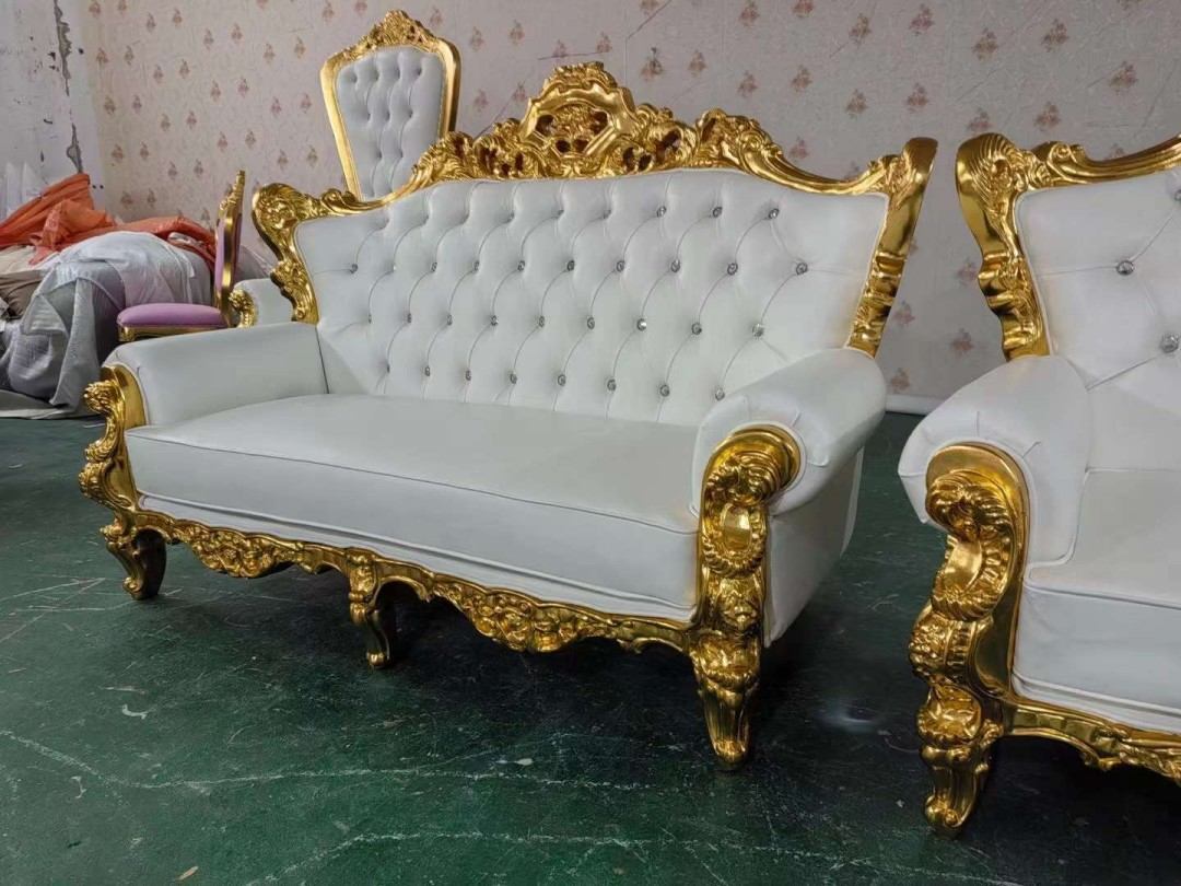wholesale luxury 2 seat wedding stage sofa for bride and groom