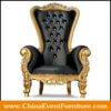 Wholesale black and gold throne chairs for events
