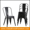 wholesale commercial quality stackable metal black tolix chairs for cafe shop