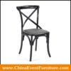 wholesale stackable black cross back dining chairs for events
