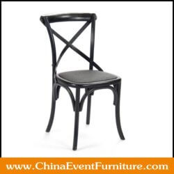 wholesale stackable black cross back dining chairs for events