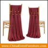 wholesale red chiffon chair sashes for gold Chiavari chairs