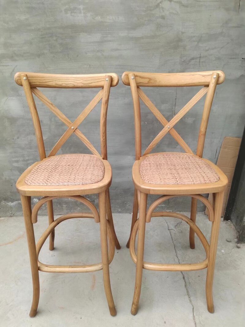 wholesale cross back counter height chairs for hotel bars