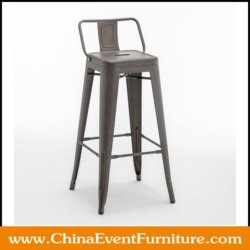 wholesale commercial quality metal green tolix stool with backrest for sale