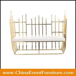 wholesale white and gold modern wedding sofa for weddings