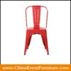 wholesale commercial quality metal red tolix chairs for cafe shop