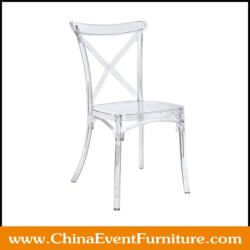 wholesale clear resin cross back chairs for weddings