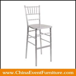 wholesale stacked 75 cm seat height silver chiavari stool for weddings