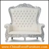 wholesale silver throne loveseat for king and queen