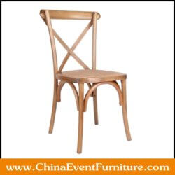 wholesale stackable timber cross back chairs for outdoor weddings