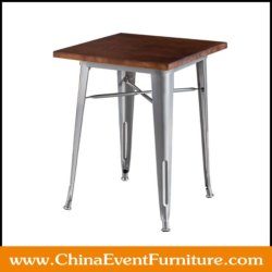 wholesale commercial quality square timber top bar table for sale