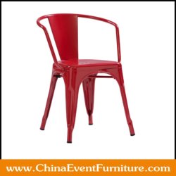 wholesale powder coated red tolix armchair for cafe shop