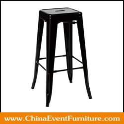 wholesale 75 cm black metal tolix style counter stool for sale