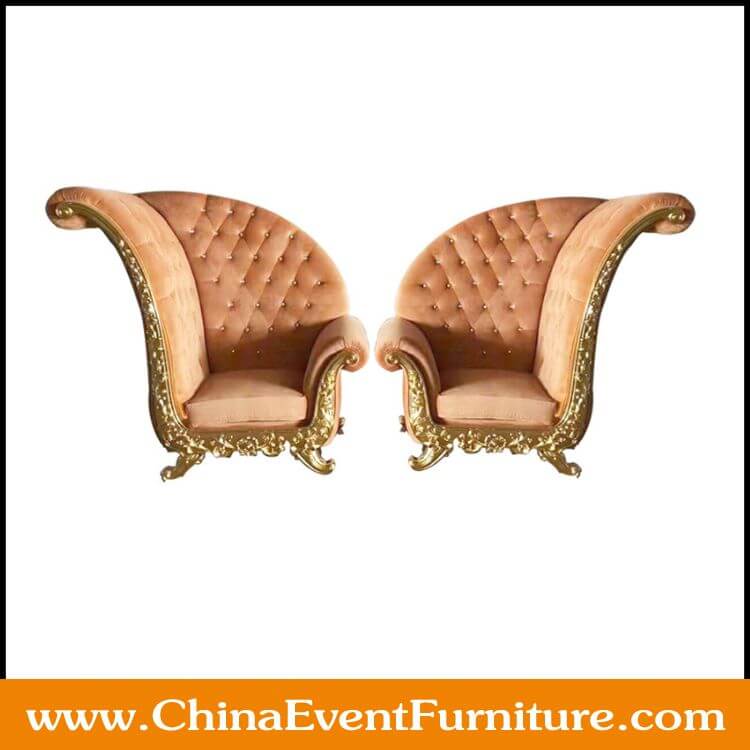 wholesale King And Queen Throne Chairs wholesale velvet upholstered King And Queen Throne Chairs for weddings