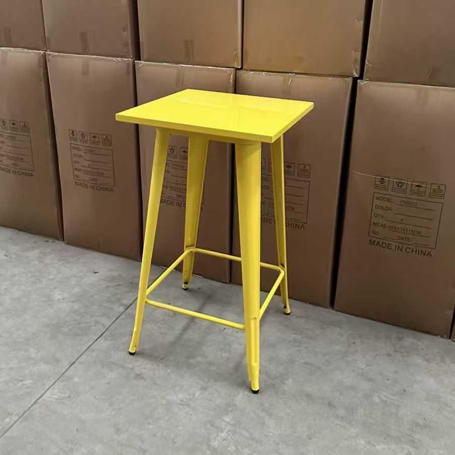 wholesale yellow Timber Top Bar Tables for bars
