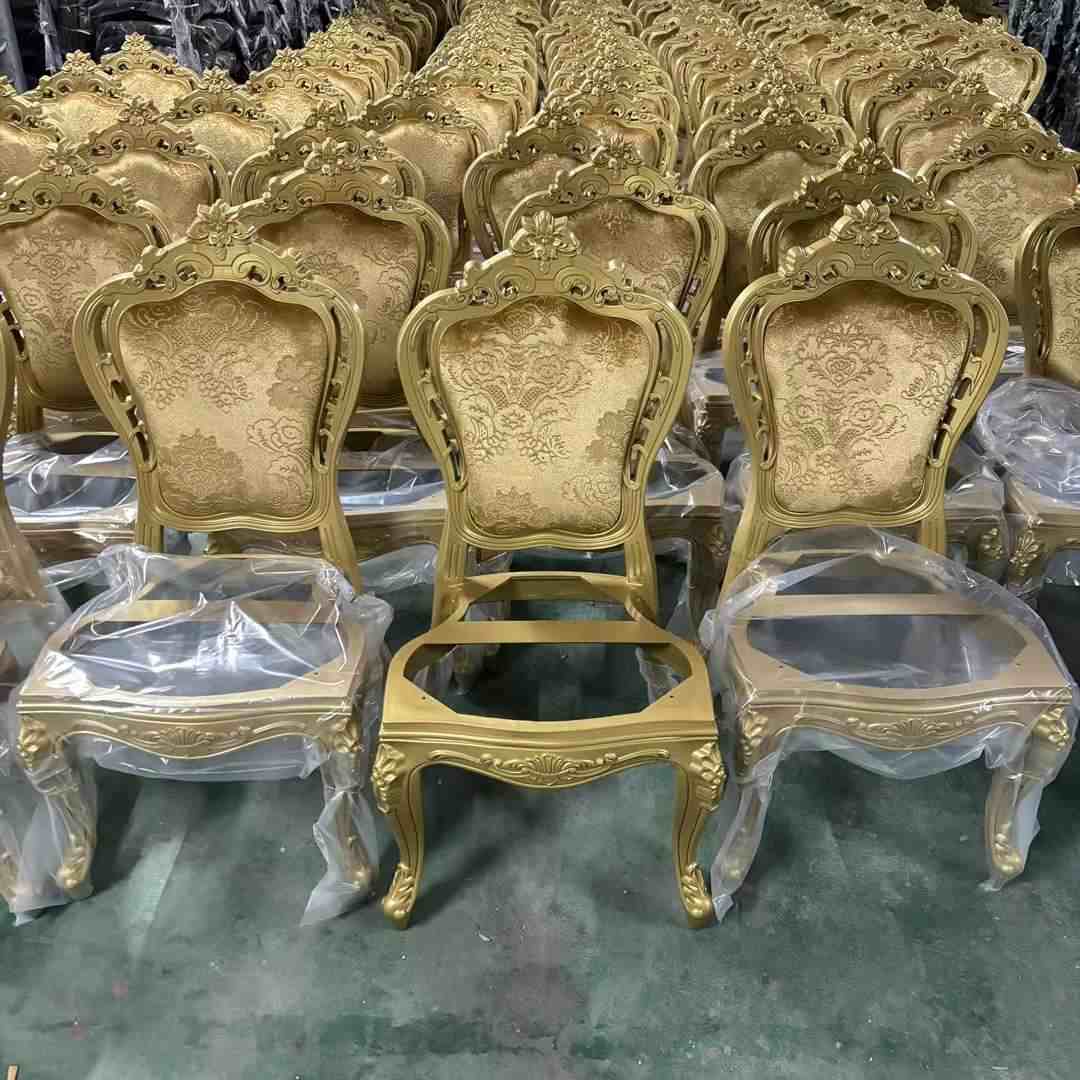 wholesale stackable gold French Louis XV Chairs for weddings