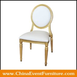 wholesale metal white and gold Louis xvi chairs for events