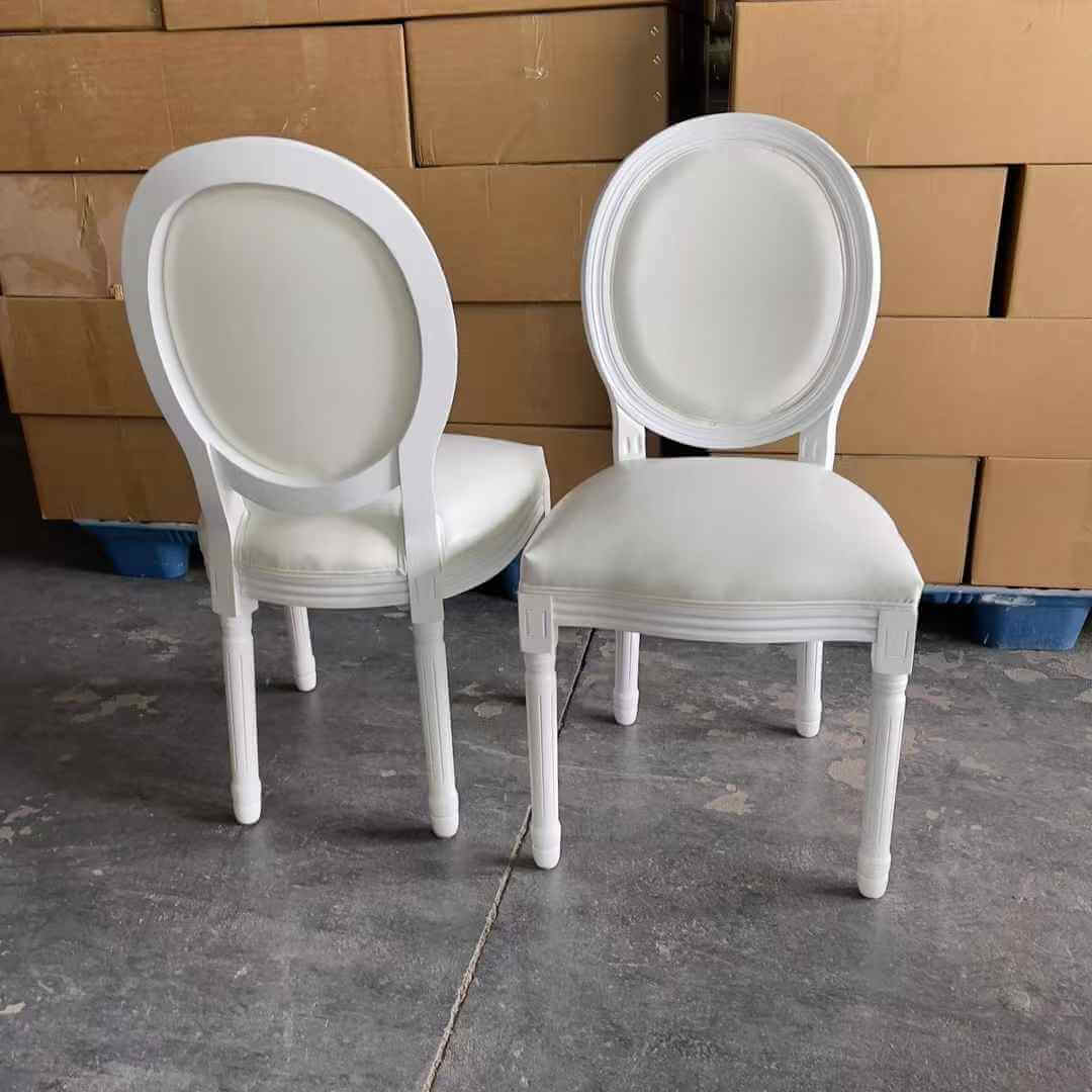 wholesale White Upholstered louis chair for weddings