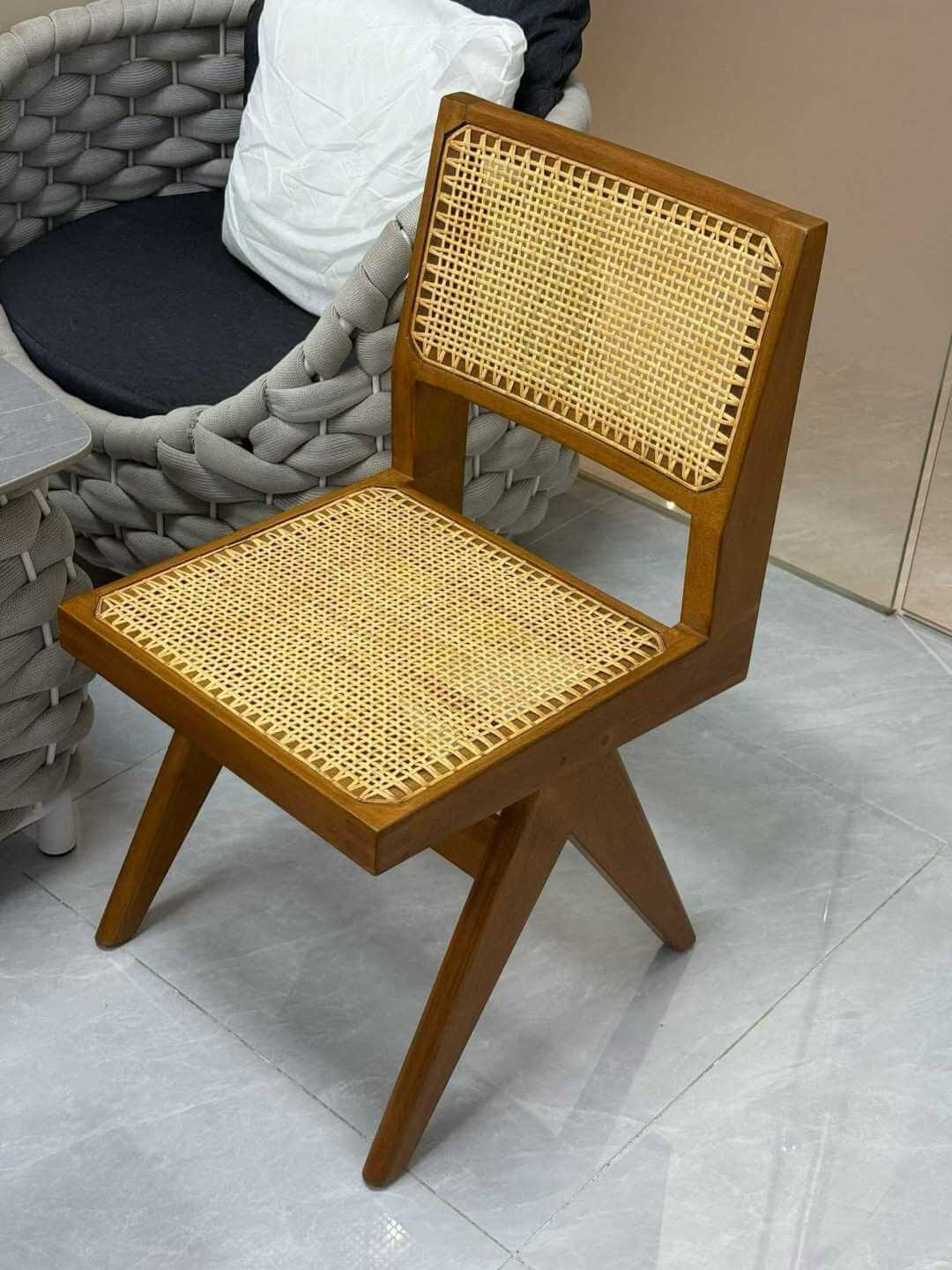wholesale Wooden chair with wicker seat for sale