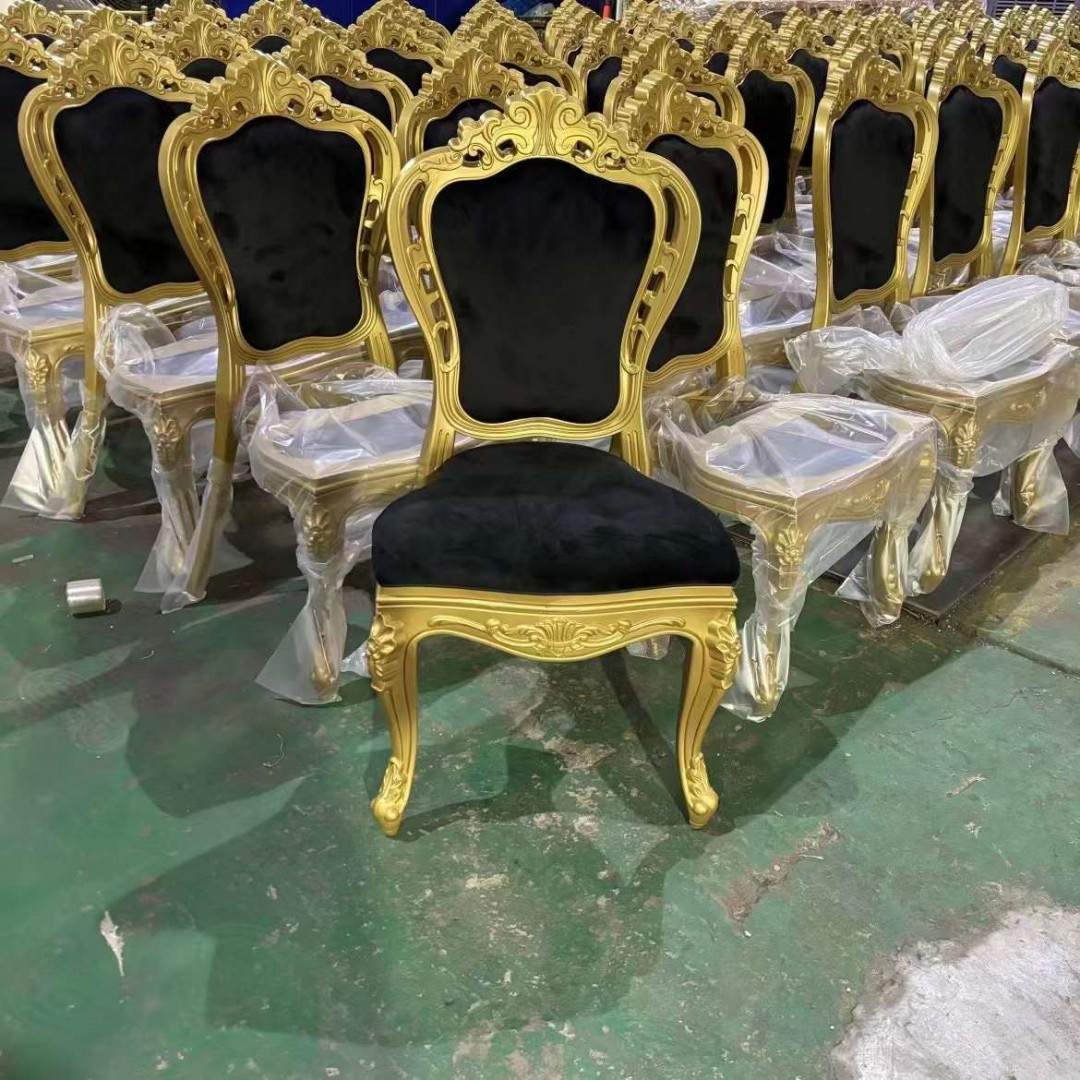wholesale black and gold French Louis XV Chairs for weddings
