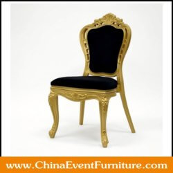 wholesale stackable black and gold french louis xv chairs for weddings