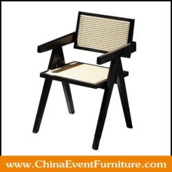 wholesale black cane armchair for hotel dining rooms