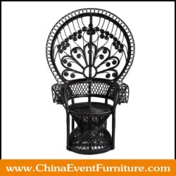 wholesale black peacock chair for king and queen