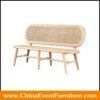 wholesale wooden cane back sofa with natural color finishes for hotels