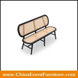 wholesale black wooden cane back sofa for hotels