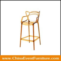 wholesale 75 cm seat height resin clear amber Entangled Bar Stool for sale