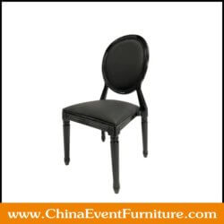 wholesale resin black french louis dining chairs for banquet hall