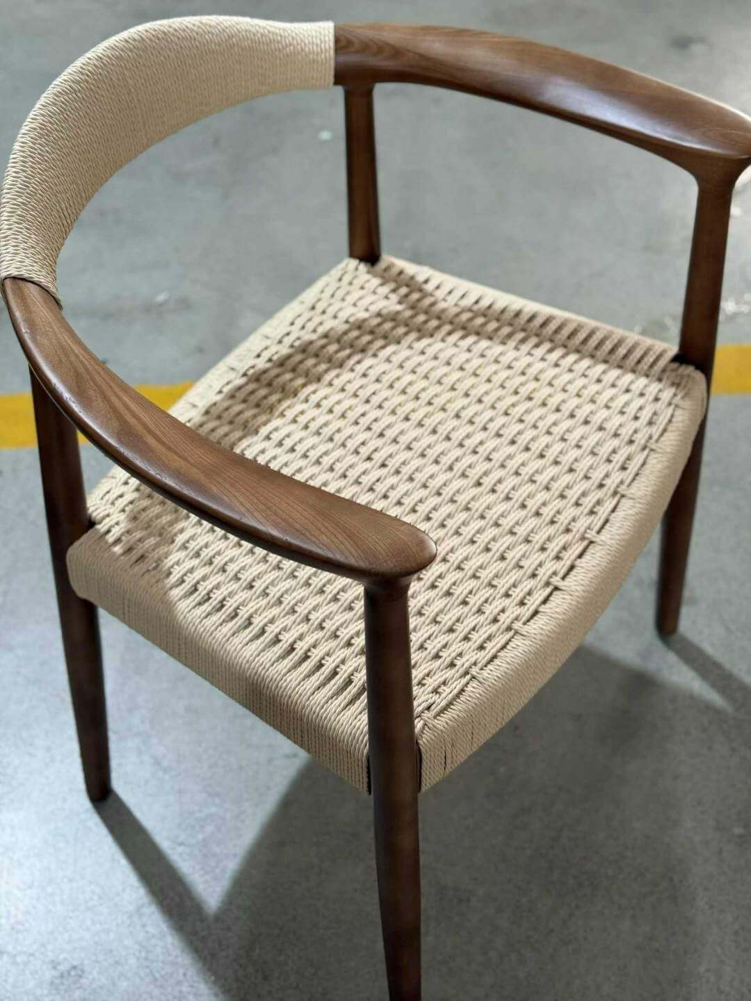 wholesale wooden kennedy armchair with cane woven for sale