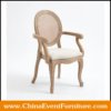 wholesale resin king louis dining chair with arms for hotel lobby