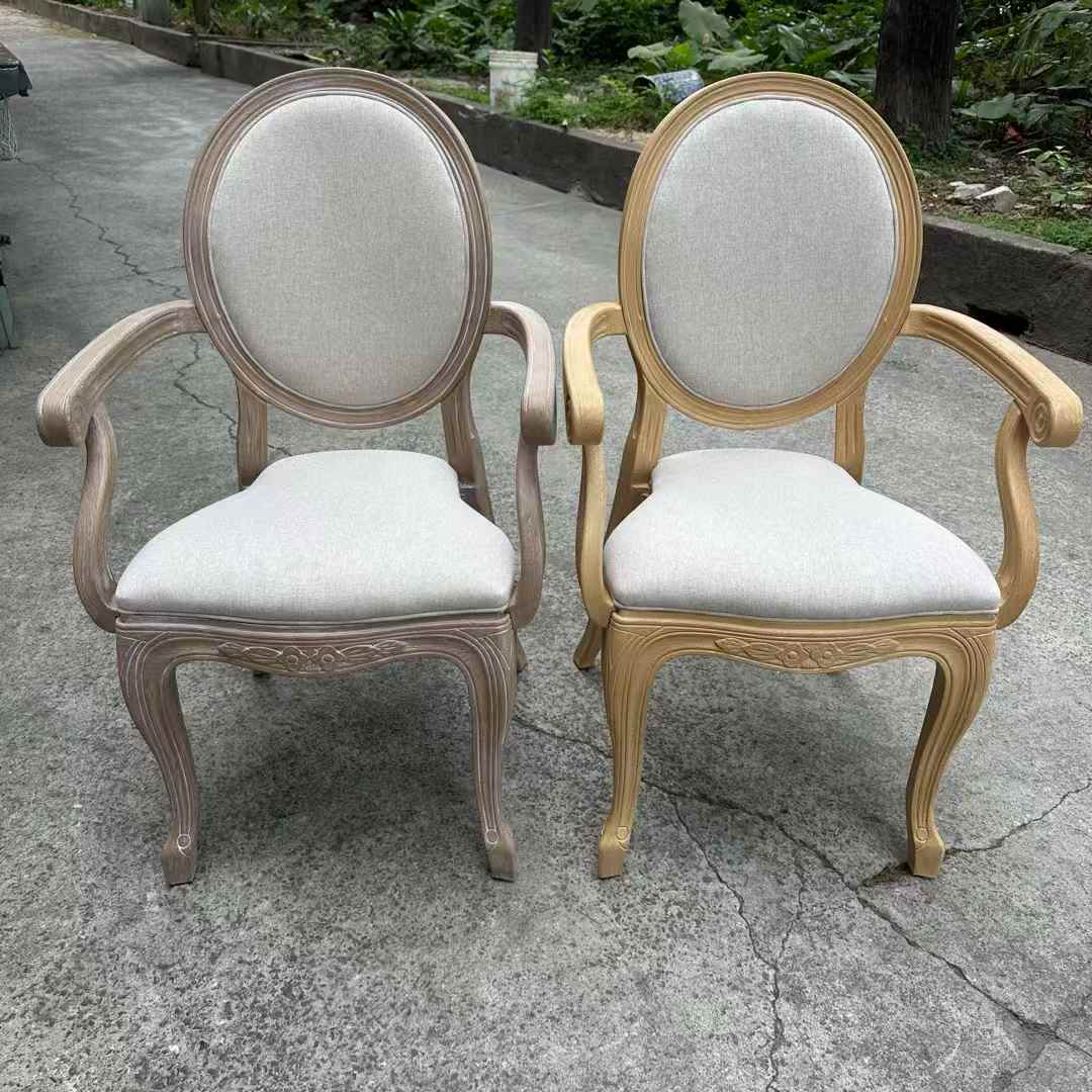 wholesale resin king louis dining chair with arms for hotel lobby