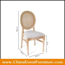 wholesale stack wooden louis cane back dining chairs for events