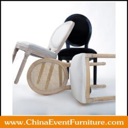 wholesale fabric upholstered wooden louis chairs for dining room