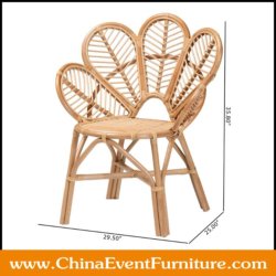 wholesale rattan mini peacock chairs for weddings