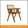 wholesale teak cane chair with arms for hotel restaurants