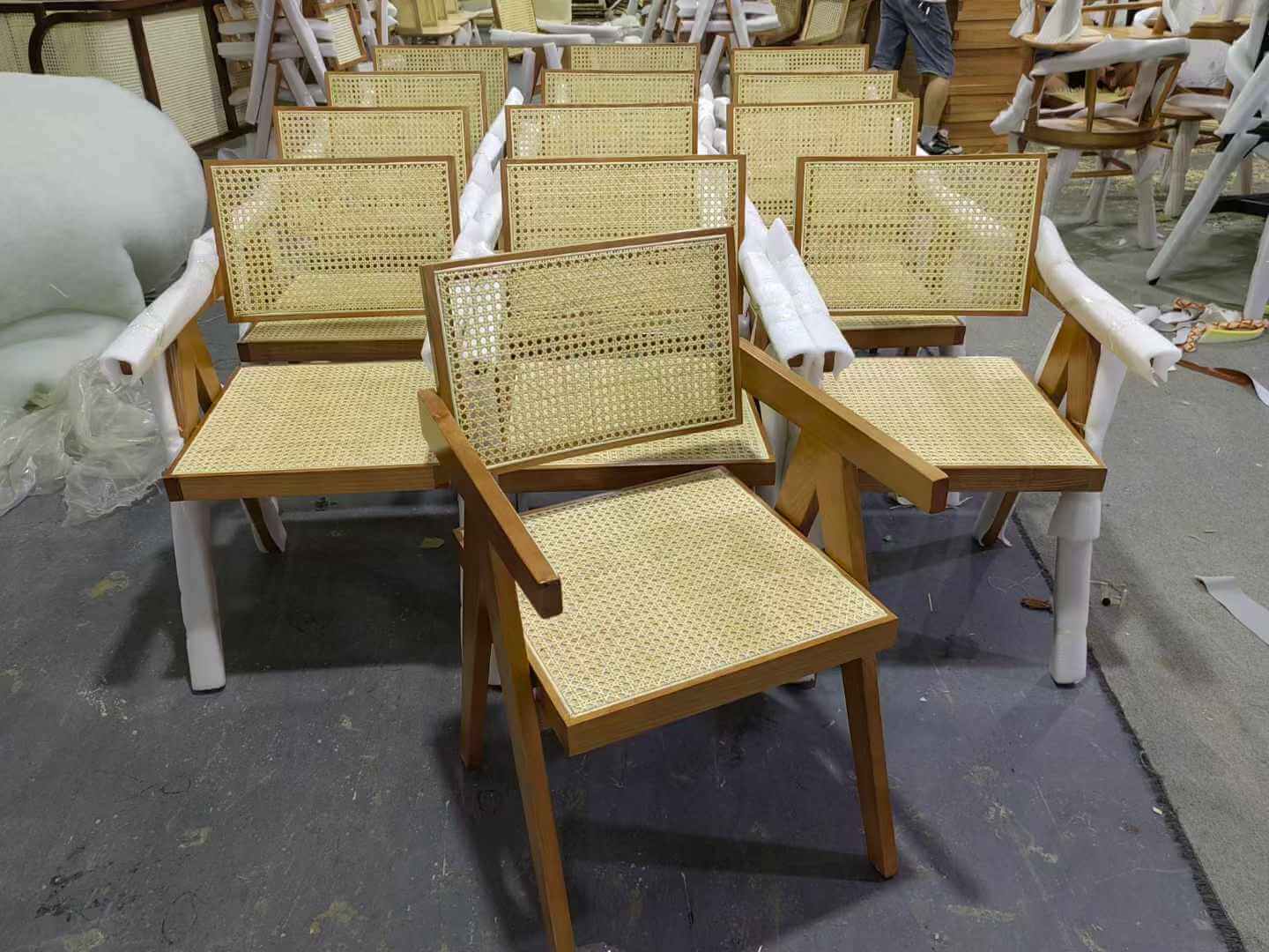 commercial quality teak cane chairs manufacturer in China