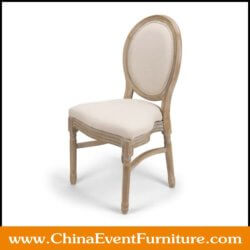 wholesale stack upholstered louis chair for dining room