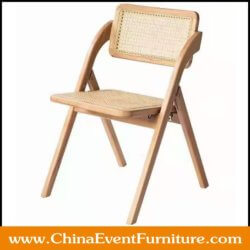 wholesale natural wooden vintage cane folding chairs for hotels