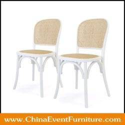 wholesale wooden white cane chairs for home dining room