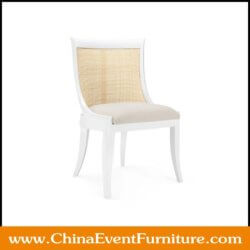 wholesale wooden white cane chairs for hotel dining rooms